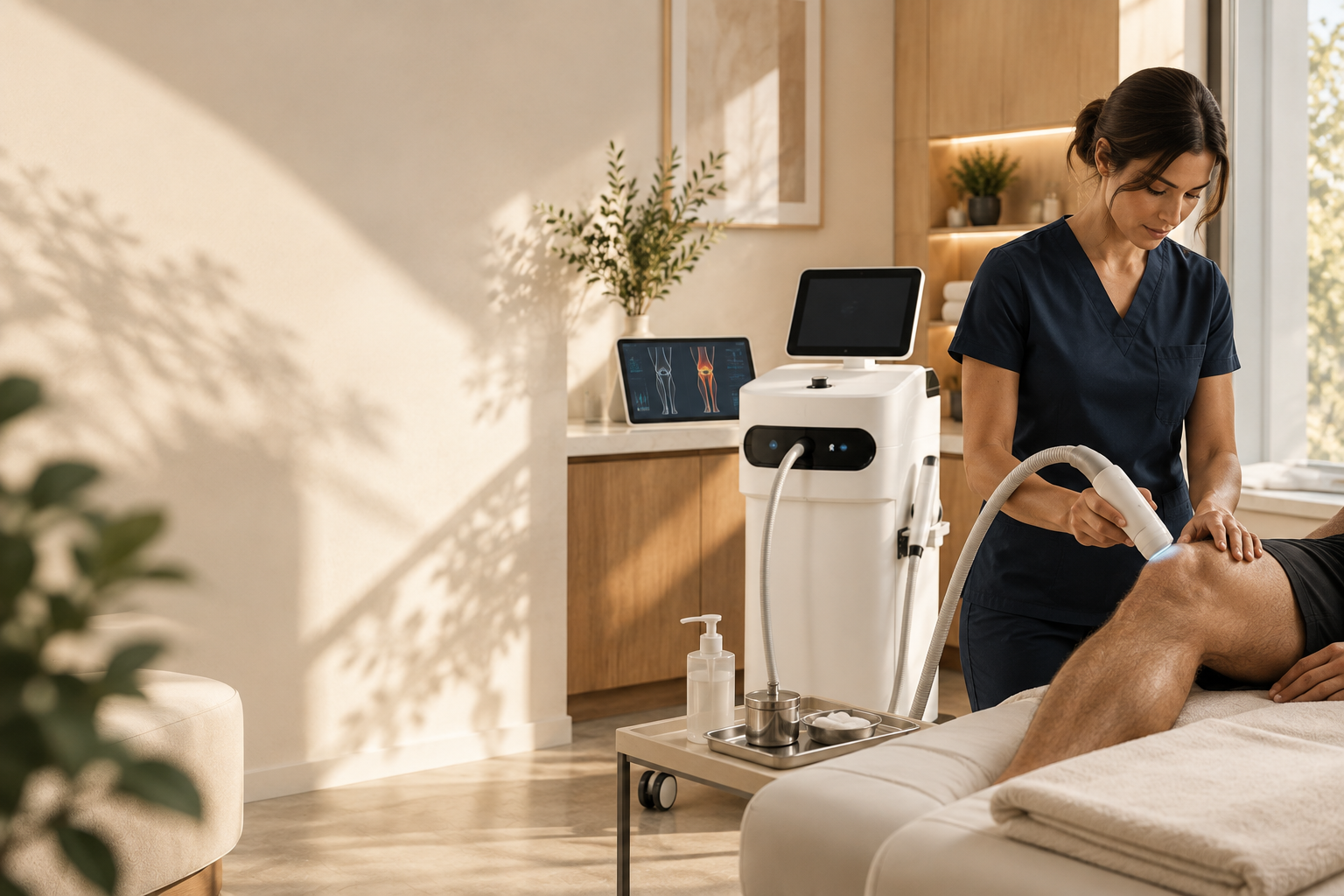 Clinical treatment at Wellyes Cryotherapy in Victoria, BC